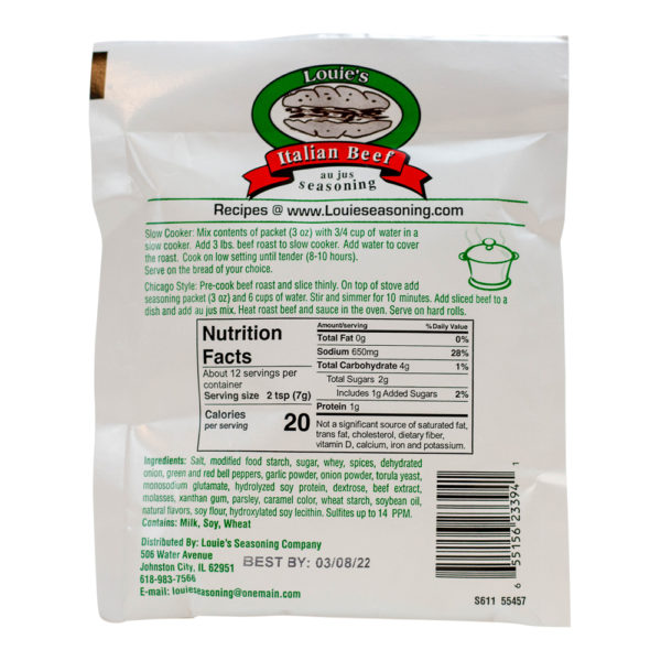 Louie's Italian Beef Au Jus Seasoning - 6-3oz packages - Image 3