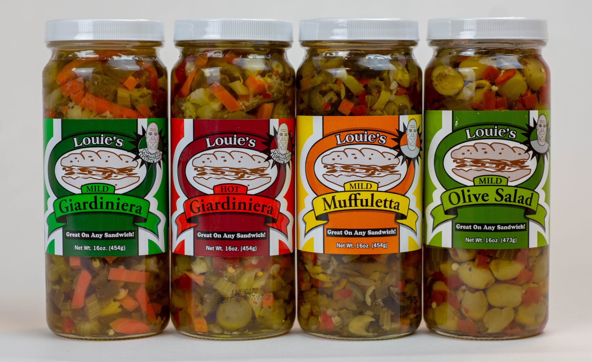 Louie's Sandwich Toppers Gift Pack 4 pack (16oz Jars) Louie's Seasoning